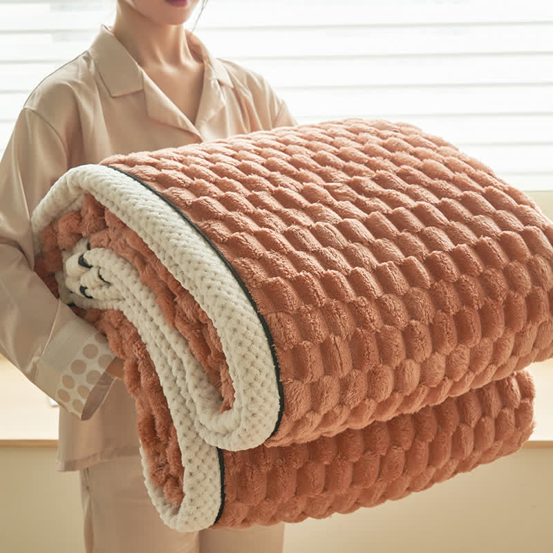 Omkeerbare Plaid Deken van Dikke Coral Fleece - Zachte Polyester voor Bank en Bed - Verkrijgbaar in 8 Kleuren en 2 Maten | Sulvida