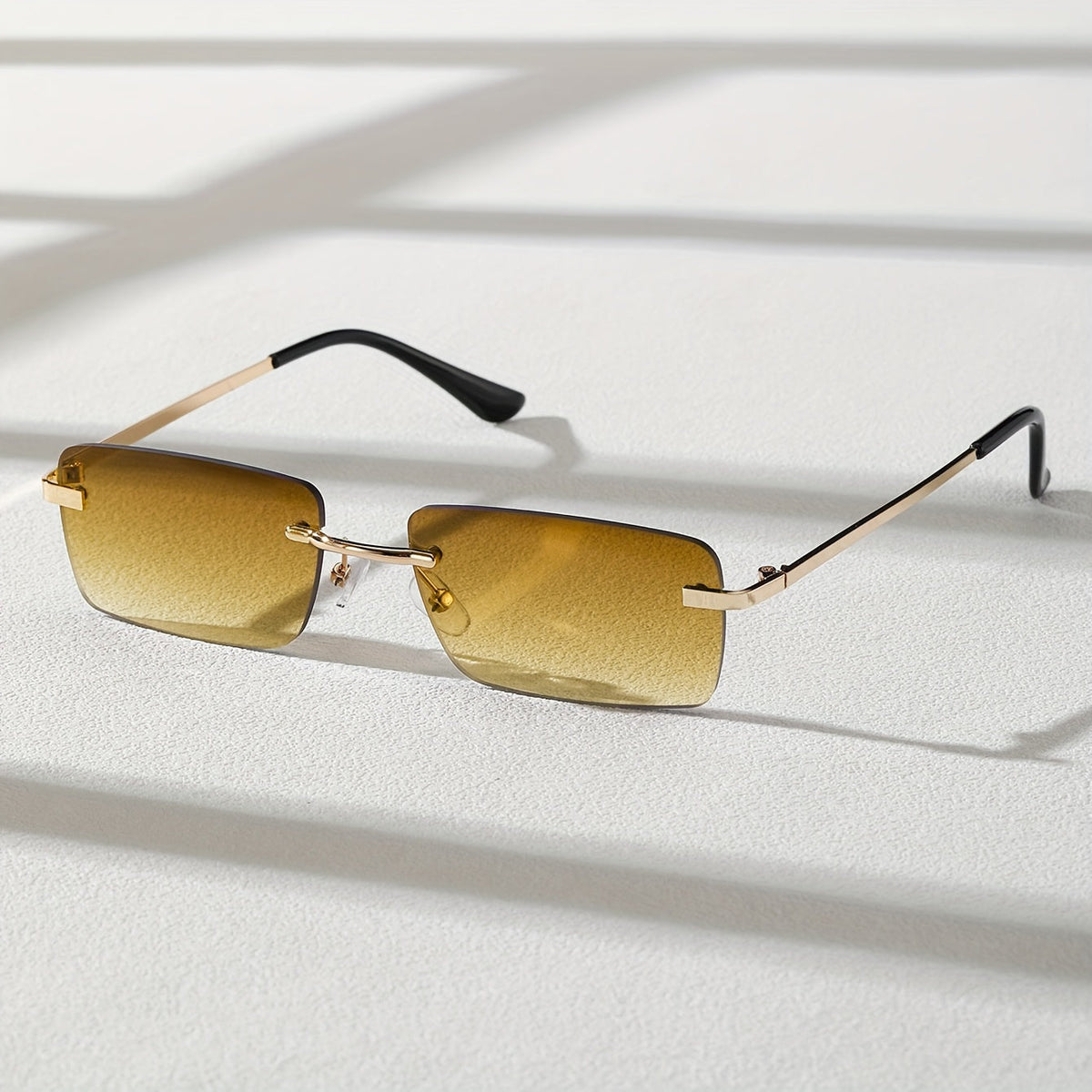 Randloze Zonnebril met Brede Glazen voor Heren – Lichtgewicht Metalen Frame UV-Bescherming Everyday Stijl | Sulvida