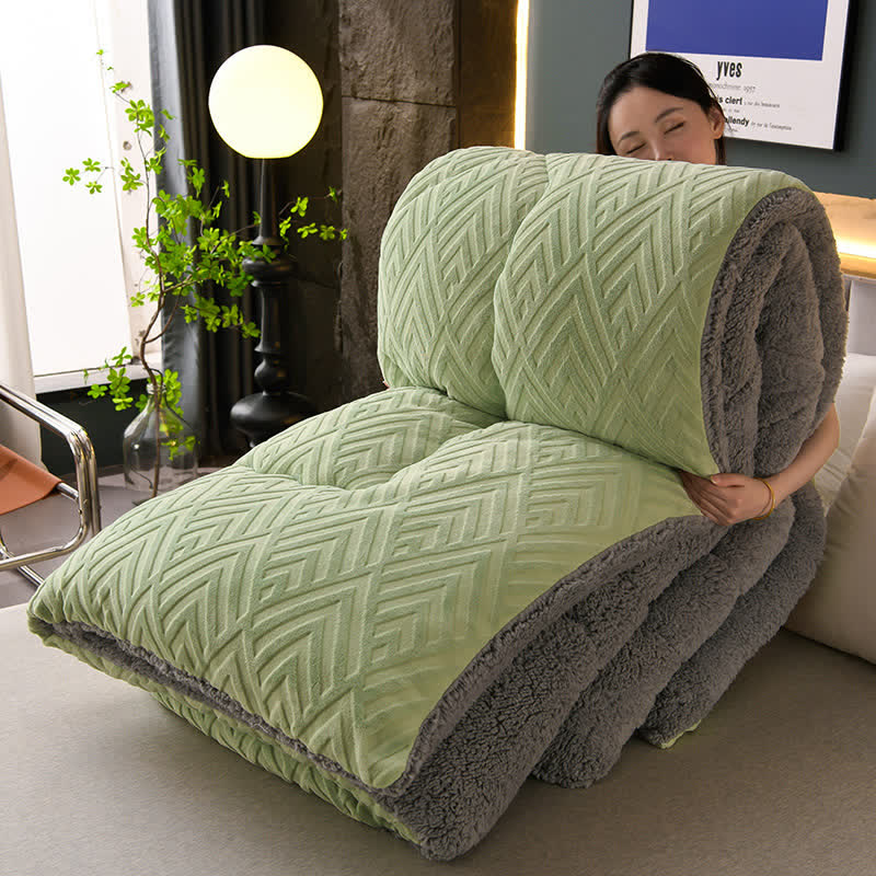 Sherpa Winterdeken met Vulling – Dikke Fleece Plaid Extra Warm en Zacht – Tweepersoonsbed Woonkamer – Knusse Sprei | Sulvida