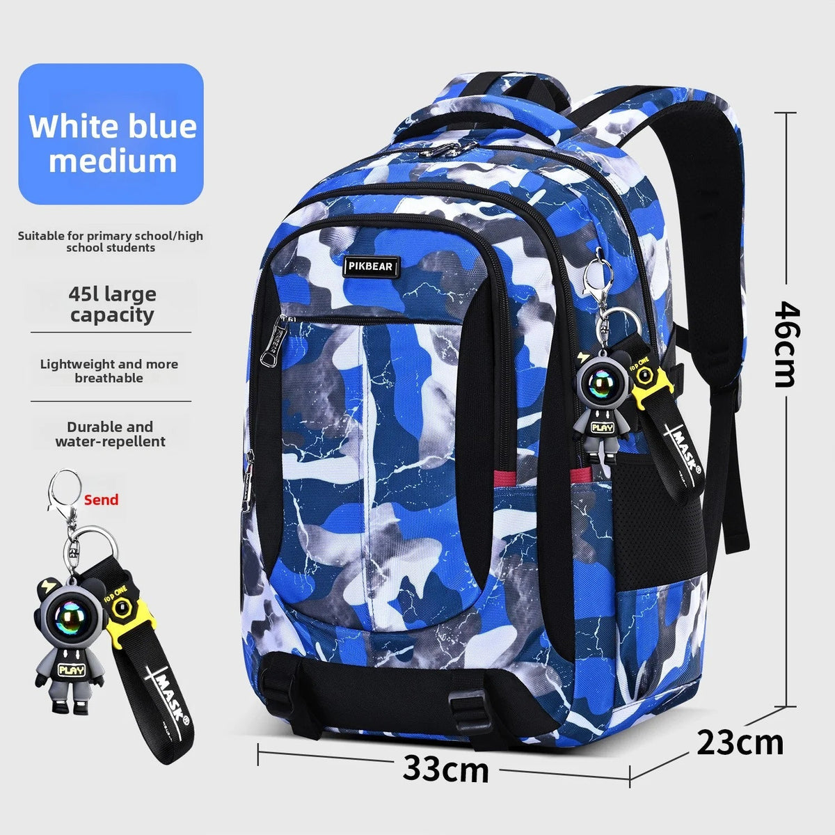 Sac à dos scolaire avec bretelles réglables et compartiment pour ordinateur portable – sac à dos ergonomique qui préserve le dos pour l’école | Sulvida