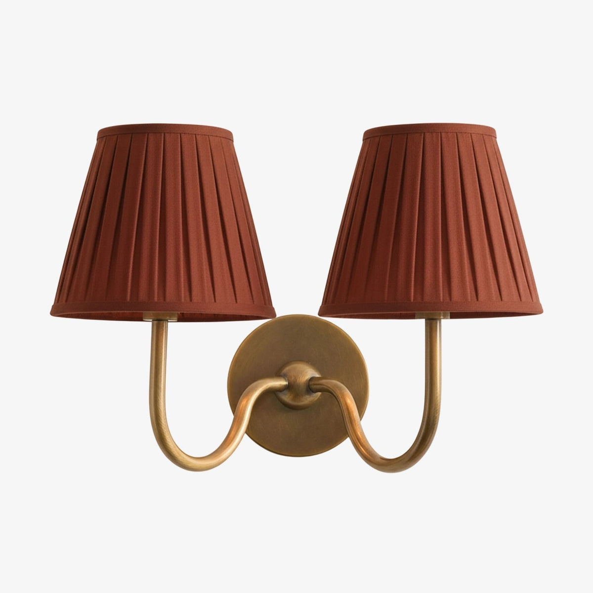 Wandlamp Linnen Kap Messing Armatuur Plissé of Glad Stof E12 Fitting Hardwired Decoratieve Verlichting | Sulvida