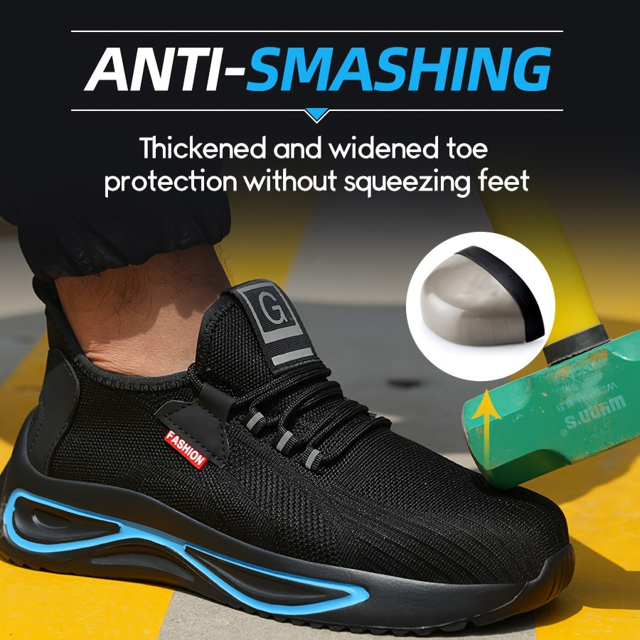 Lichtgewicht Werkschoenen voor Heren met Stalen Neus en Ademend Mesh – Antislip Veiligheidsschoenen | Sulvida