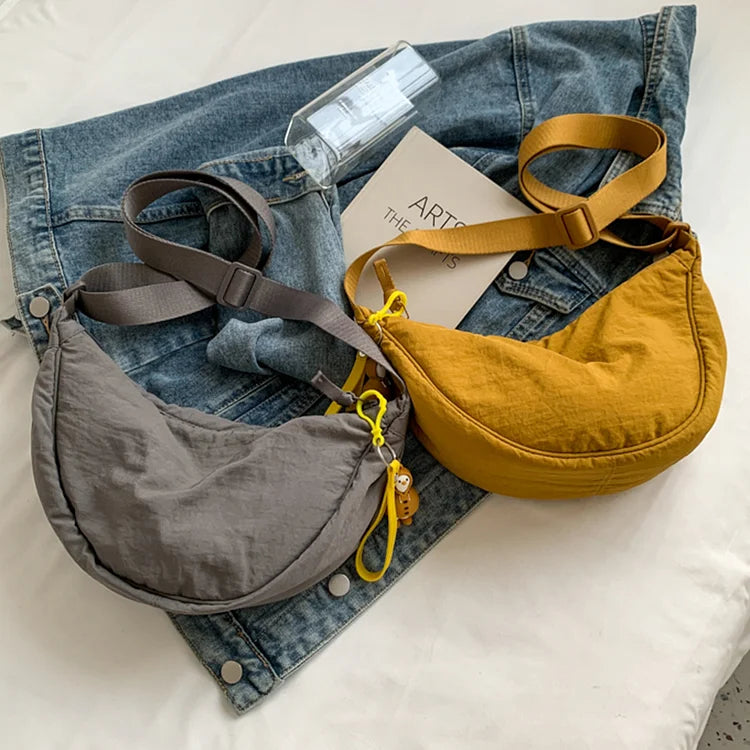 Schoudertas Knödelvorm 31×16×9cm Nylon Crossbody Damestas Lichtgewicht Trendy Stijlvolle Draagtas Compact | Sulvida