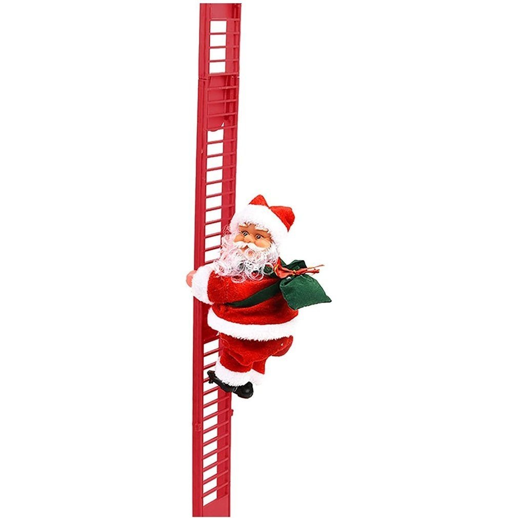 Animatiekerst Kerstman Ladder Muzikale Klimdecoratie Kerstfiguur Feestdecoratie Met Lichteffect En Geluid | Sulvida