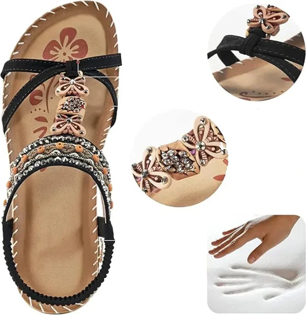 Orthopedische Damessandalen met Stability+ Zool Anatomische Voetsteun Zomerschoenen Antislip Sandalen | Sulvida