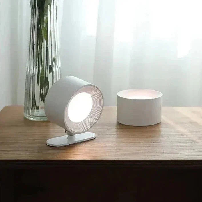 Draadloze Wandlamp Oplaadbaar 360° Draaibaar Dimbaar met Magnetische Bevestiging Modern Design Sfeerlicht | Sulvida
