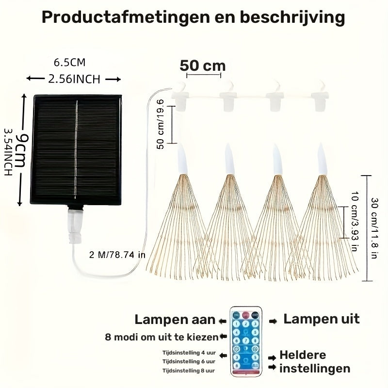 Decoratieve Hanglamp op Zonne-energie Buitenverlichting LED Lichteffecten Feest Tuin Terras Sfeerverlichting | Sulvida