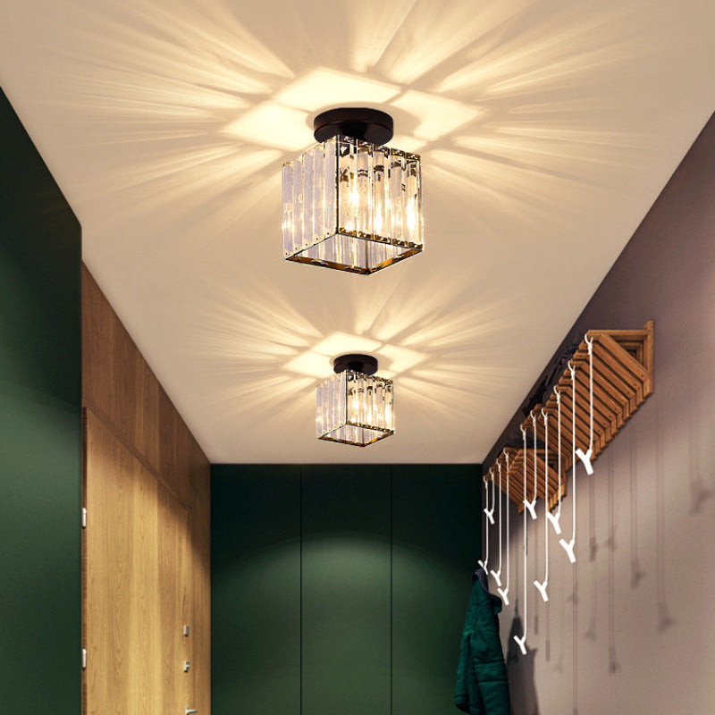 Plafondlamp met Kristal Diffuser LED Dimbaar 3 Lichtstanden Woonkamer Slaapkamer Modern Design Metaal Acryl | Sulvida