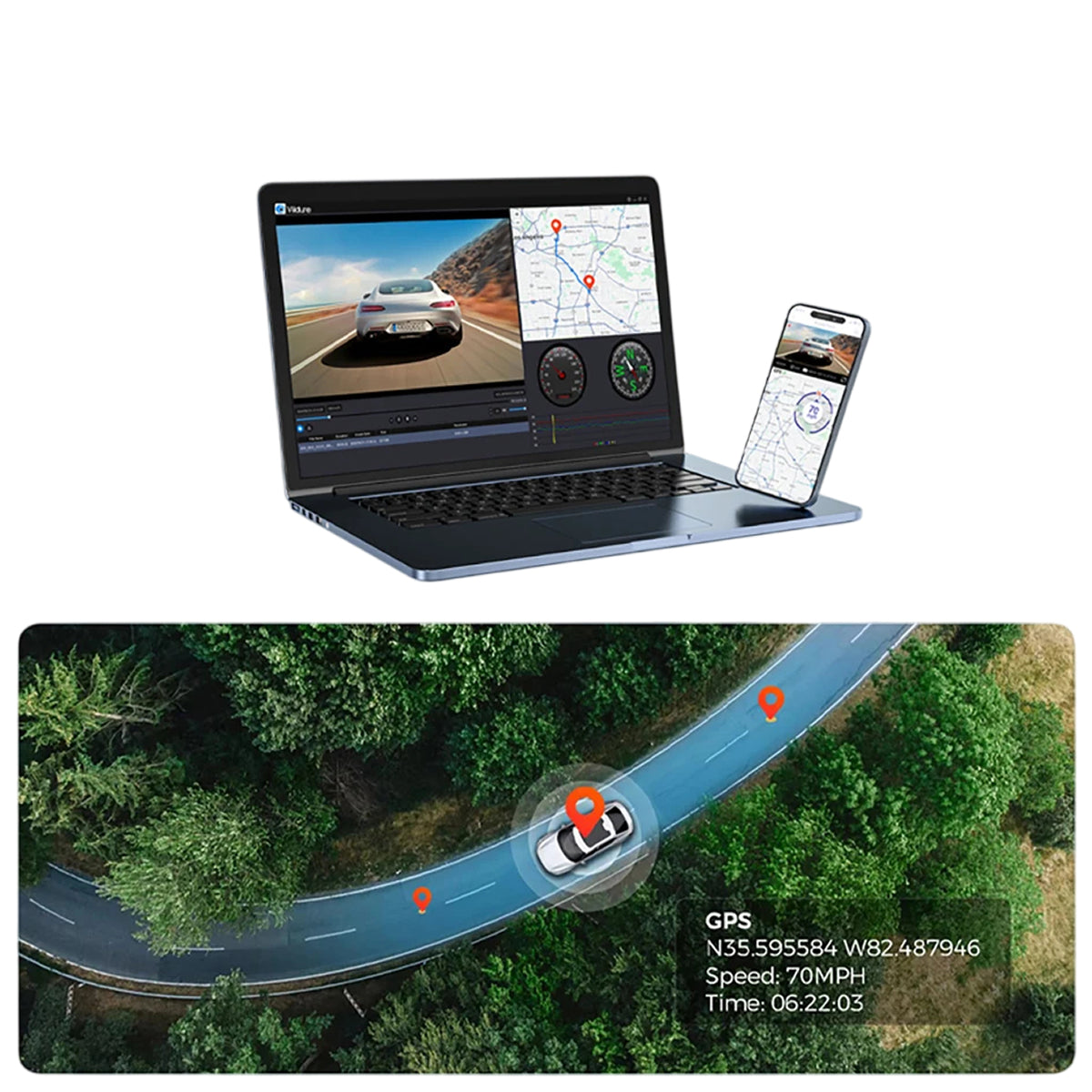 Dashcam 4K voor- en achter WiFi GPS 24/7 parkeerfunctie Sony-sensor nachtzicht dubbele camera auto dashboardcamera | Sulvida
