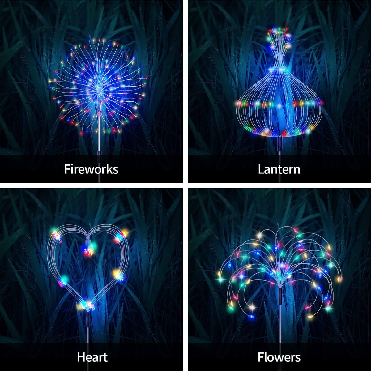 Solarlampen Tuin 120 LED Vuurwerk-Effect Waterdicht Decoratieve Padverlichting Buitenverlichting Tuinverlichting | Sulvida