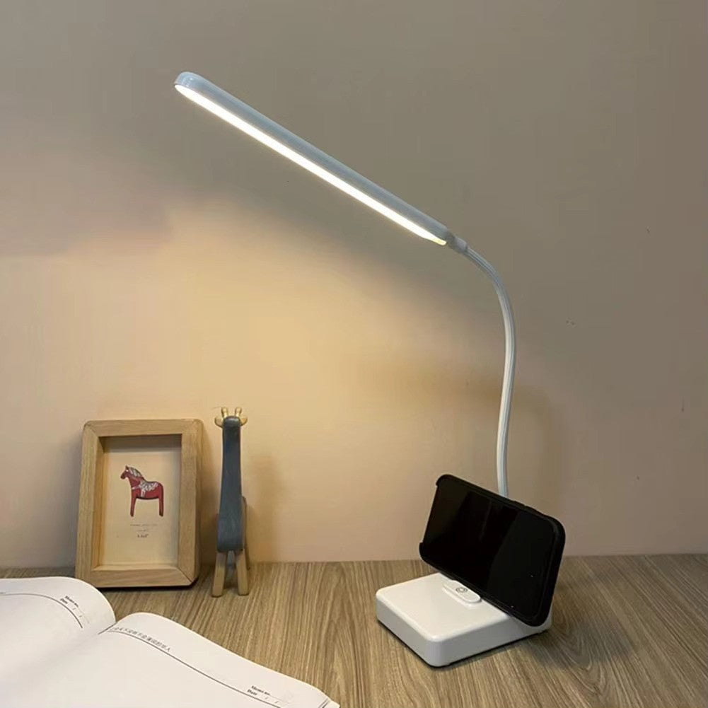 Lampe de bureau flexible avec bras réglable, LED à intensité variable, rechargeable sans fil ou sur secteur, lampe de lecture pour bureau à domicile | Sulvida