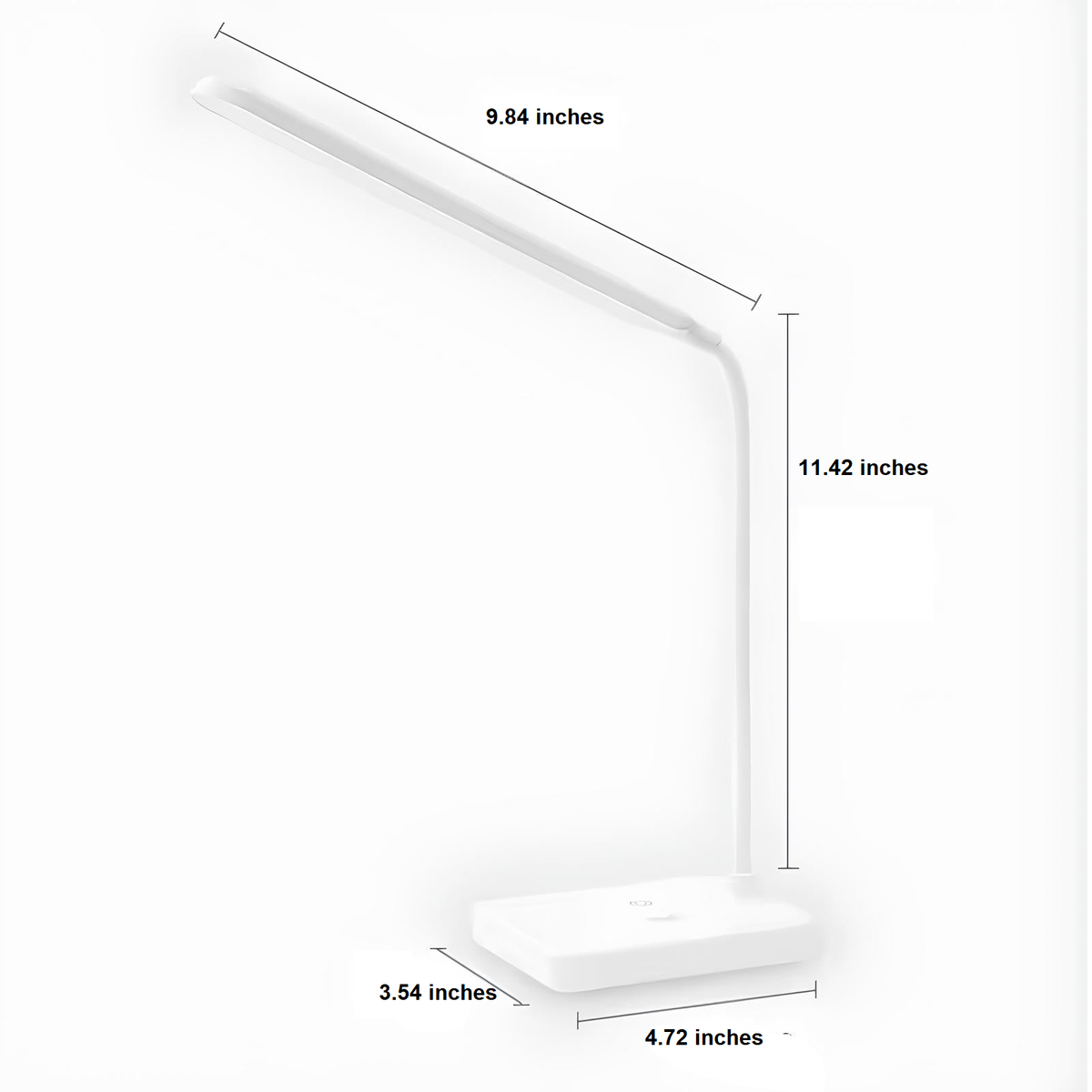 Lampe de bureau flexible avec bras réglable, LED à intensité variable, rechargeable sans fil ou sur secteur, lampe de lecture pour bureau à domicile | Sulvida
