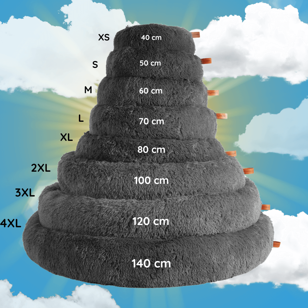 Donut Hondenmand Pluche Kalmerend Bed Anxiety Relief Comfortabel Nest voor Honden en Katten Huisdieren | Sulvida