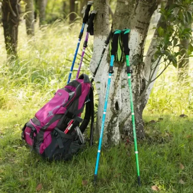 Opvouwbare Wandelstok Aluminium Telescopisch Verstelbaar Outdoor Wandelen Trekking Hiking Antislip Grip | Sulvida
