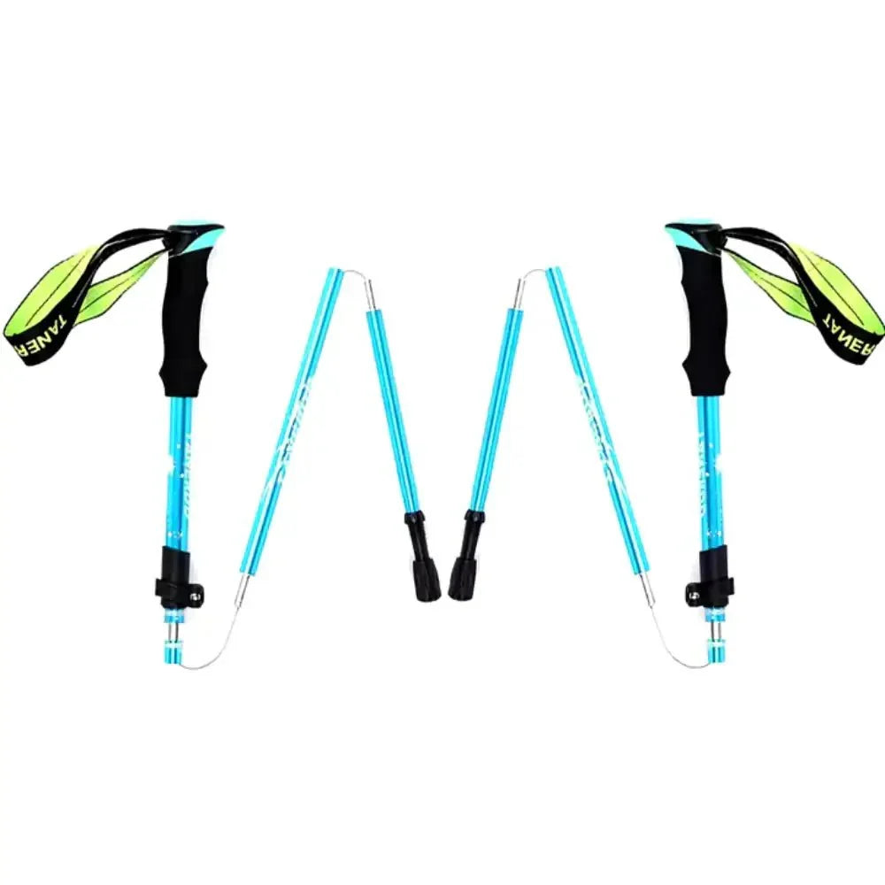Opvouwbare Wandelstok Aluminium Telescopisch Verstelbaar Outdoor Wandelen Trekking Hiking Antislip Grip | Sulvida