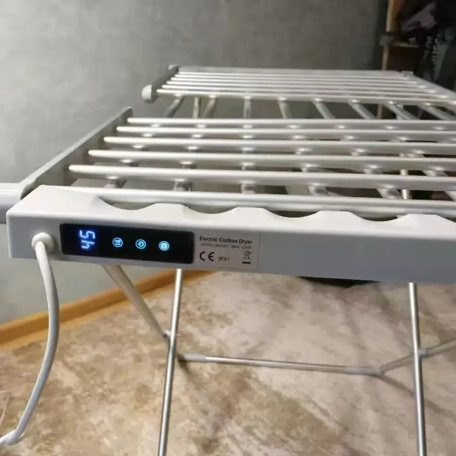 Opvouwbaar Elektrisch Wasgoed Droogrek met Verwarmde Stangen voor Binnenshuis Snel Droog Compact Design | Sulvida