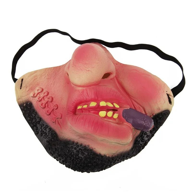 Halfgezichtsmasker Halloween Grappig Latex Cosplay Horror Comedy Feestmasker Verkleedpartij Carnaval | Sulvida