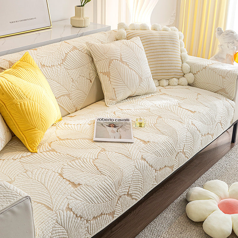 Bankhoes katoenen meubelbeschermer antislip vierkant beige grijs groen blauw voor zitbank sofa bescherming | Sulvida