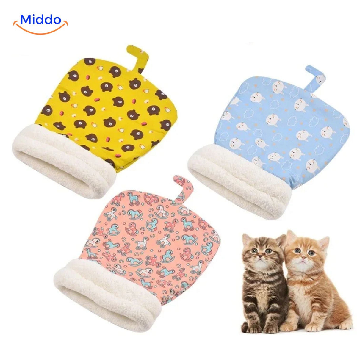 Warm Kattenbed Geel Roze Blauw Groen Knusse Slaapzak Huisdier Hond Kat Beschutting Comfortabel Zacht | Sulvida