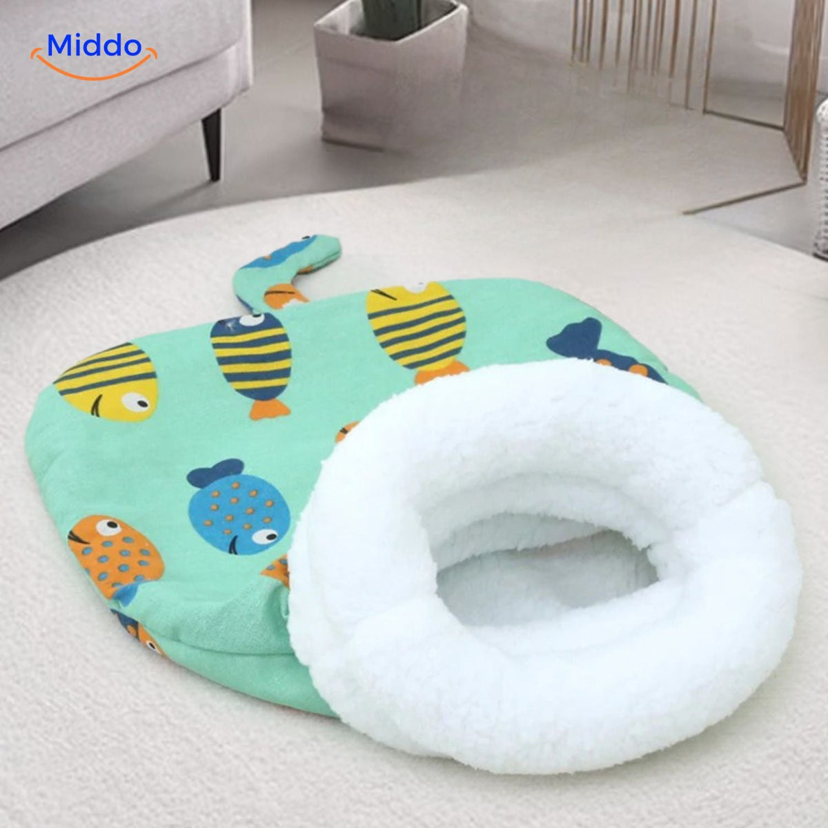 Warm Kattenbed Geel Roze Blauw Groen Knusse Slaapzak Huisdier Hond Kat Beschutting Comfortabel Zacht | Sulvida