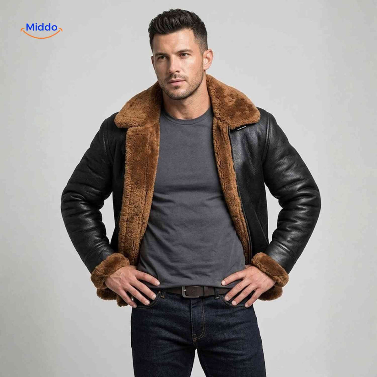 Gevoerde Herenwinterjas Suède Ritssluiting Brede Kraag Casual Stijl Warme Voering Herfst Winter Mode | Sulvida