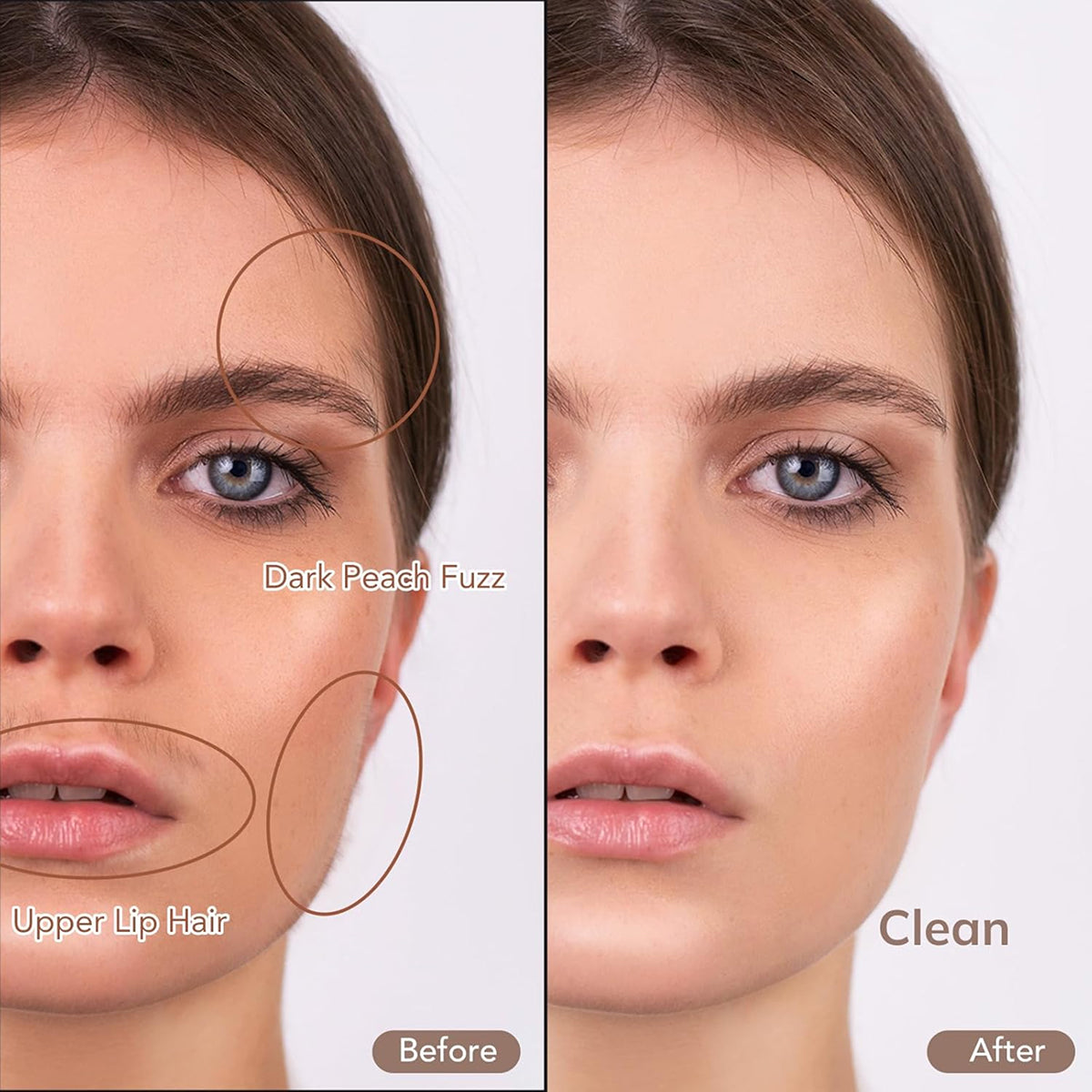 Appareil de dermaplaning sonique avec éclairage LED pour le visage et les sourcils | 3 vitesses, soin du visage | Sulvida