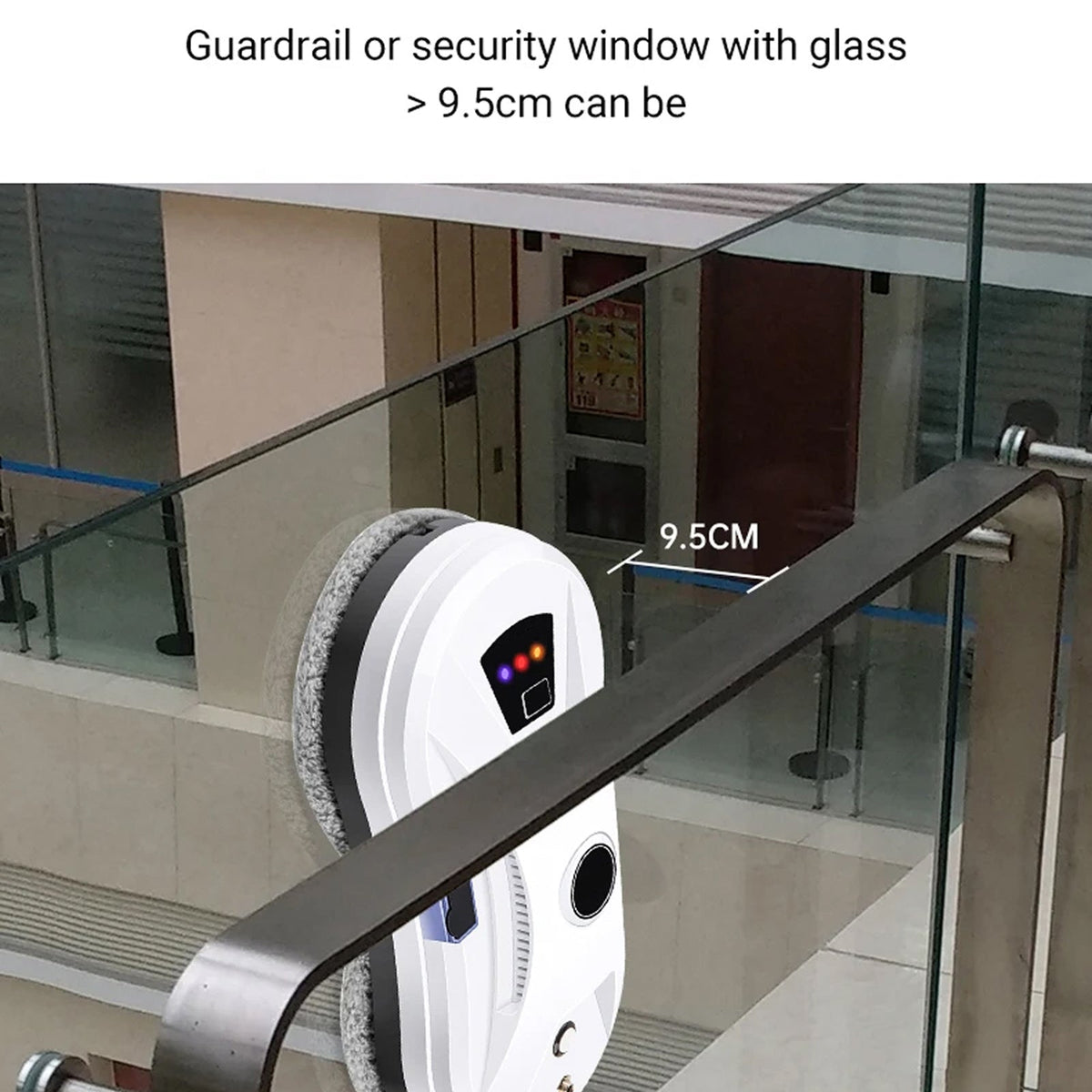 Robot lave-vitres intelligent avec planification d’itinéraire par IA, système d’alimentation en eau automatique, puissance d’aspiration de 2800pa, laveur de vitres | Sulvida