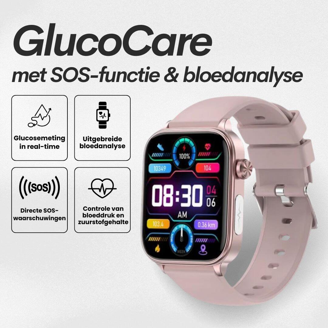 Gezondheidshorloge met Valdetectie SOS Glucosemeting GPS Hartslagmeter 24/7 Monitoring Touchscreen Smartwatch | Sulvida