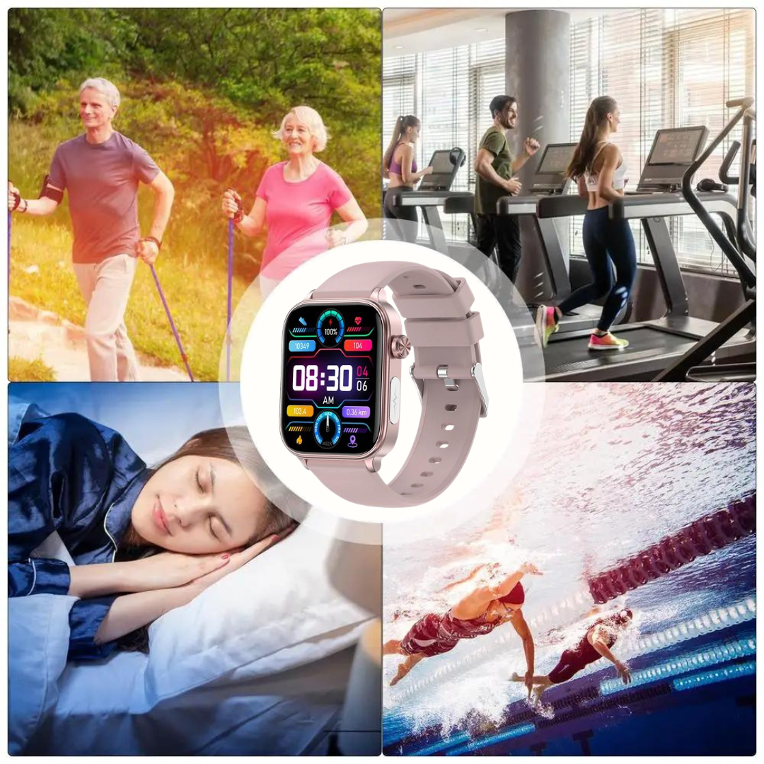 Gezondheidshorloge met Valdetectie SOS Glucosemeting GPS Hartslagmeter 24/7 Monitoring Touchscreen Smartwatch | Sulvida