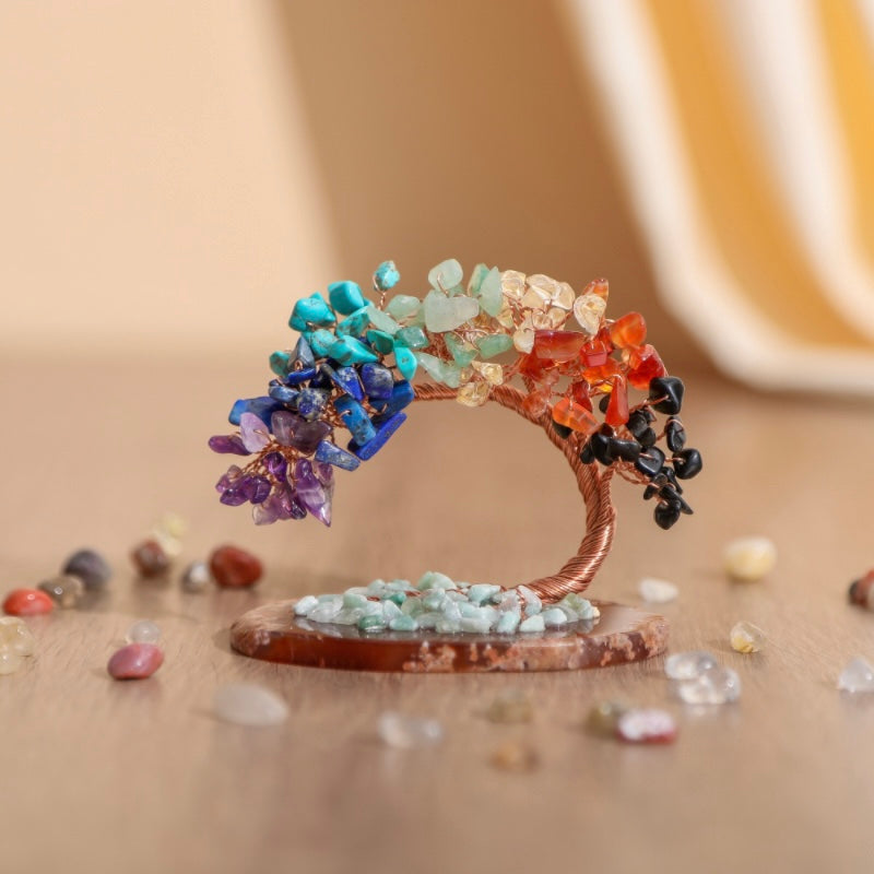 Levensboompje 7 Chakra's Decoratie Spirituele Energie Harmonie Agaatboom Amethist Kwarts Cadeau Geluk | Sulvida