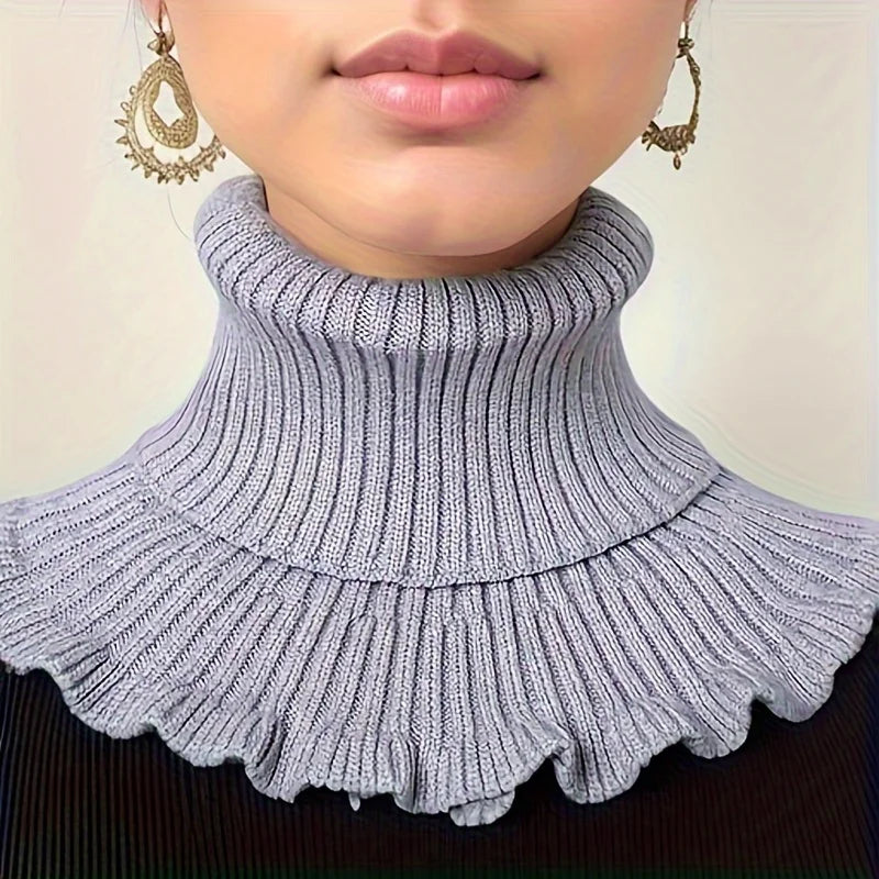 Gebreide Colsjaal voor Dames Elegante Halsverwarmende Kraag Winteraccessoire Gehaakte Nekverwarmer Sjaal | Sulvida