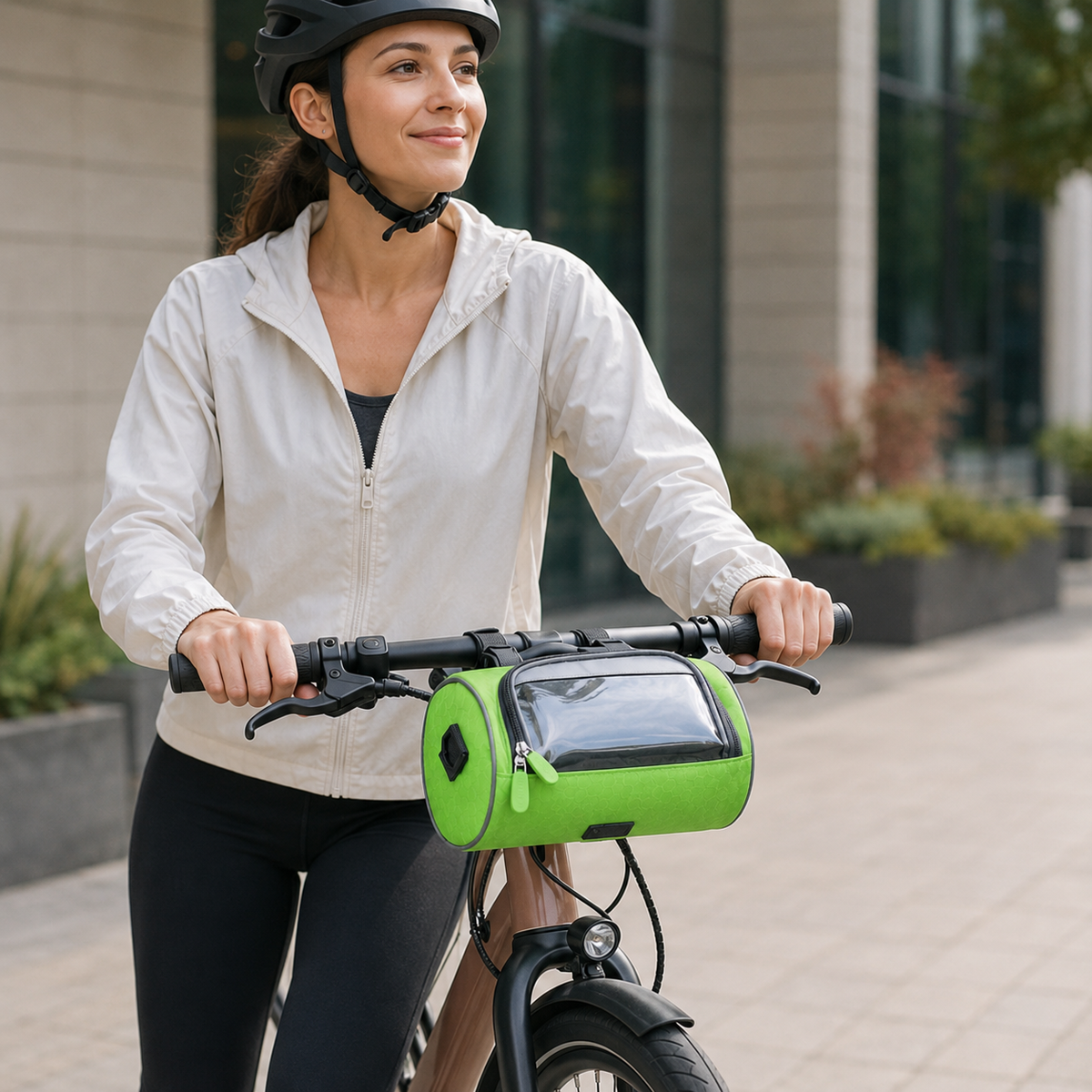 Stuurtas Fiets Waterdicht met Telefoonvenster Touchscreen Zwart Blauw – Fietstocht Regen Citytrip 25cm | Sulvida