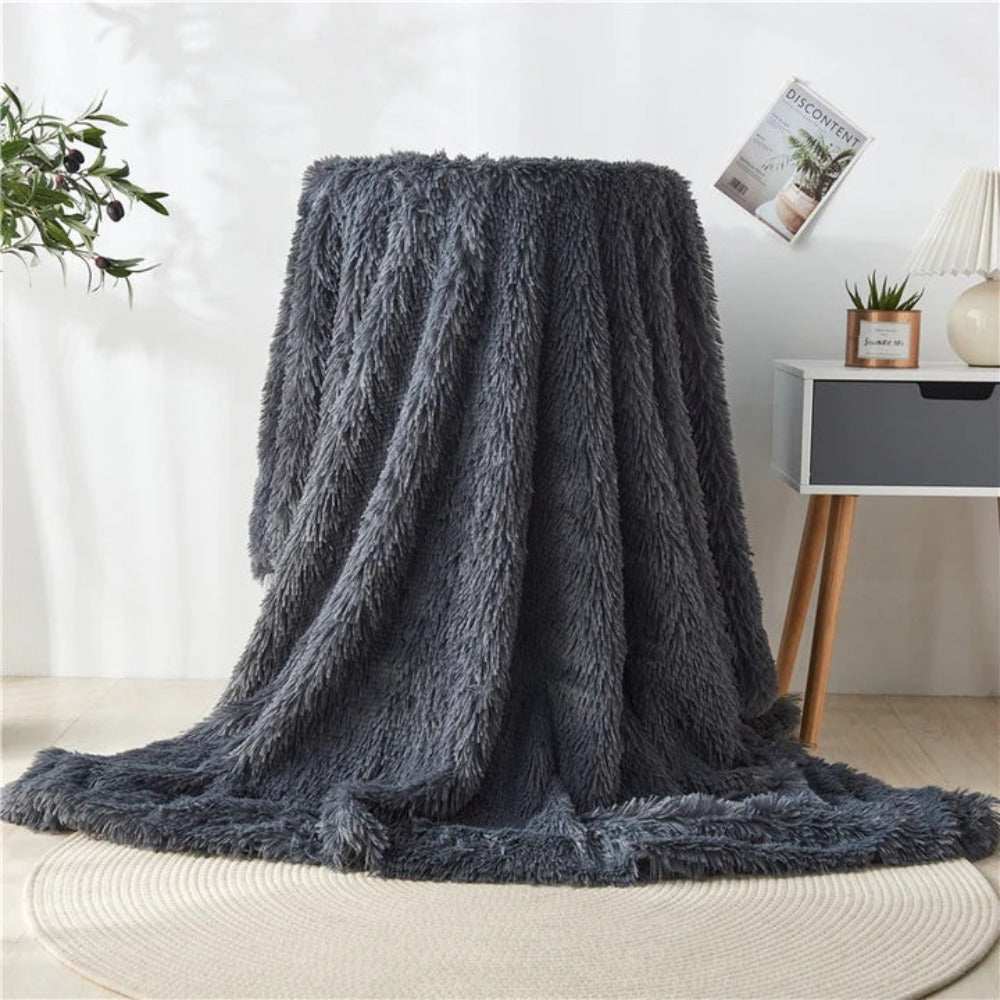 Imitatiebont Plaid Dubbelzijdig Luxe Fleece Deken Bank Bed Decoratief Zacht Wollig Warm Herfst Winter Woonkamer | Sulvida