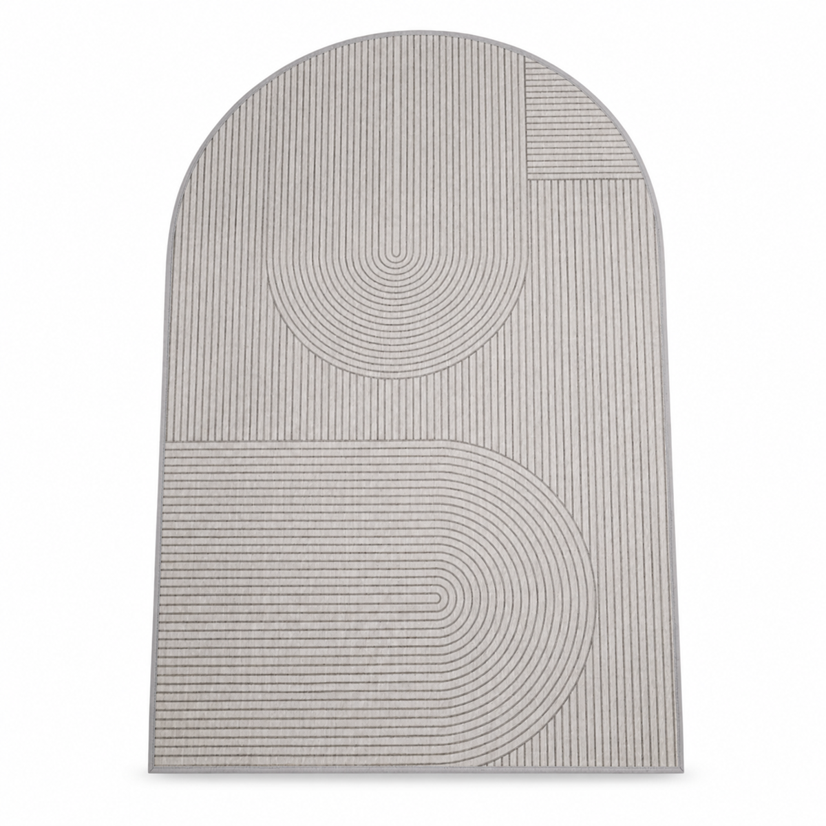Tapis de protection de sol en polyester pour chaise de bureau, antidérapant, pour bureau et espace de travail, 80-160 cm, taupe, gris, beige, crème | Sulvida