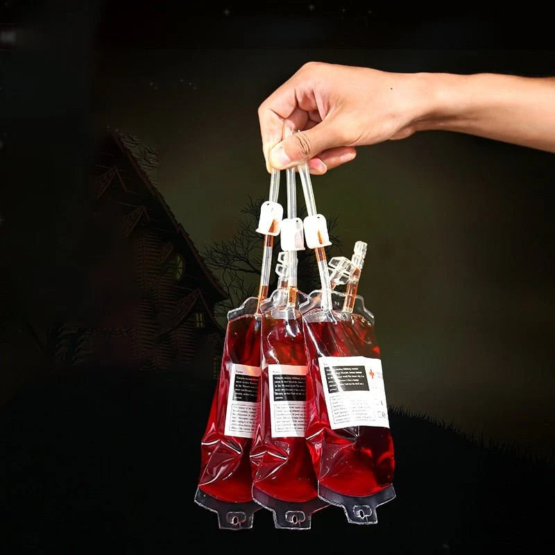 Herbruikbare drinkzakken 400ml transparant met clip voor themafeesten cosplay evenementen en festivals | Sulvida