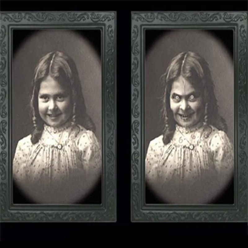 3D Horror Portret met Veranderend Gezicht – Interactieve Wanddecoratie voor Halloween Feesten en Griezelige Sfeer | Sulvida