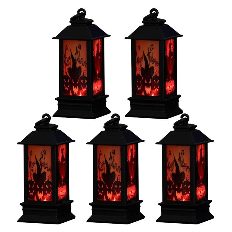Decoratieve LED-lantaarn met Flikkereffect voor Halloween – Sfeerverlichting Binnen Buiten Tuin Decoratie | Sulvida