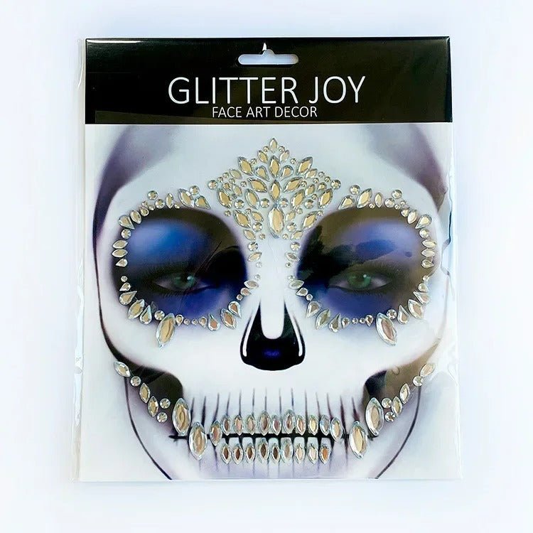 Gezichtsjuwelen Acryl Strass voor Halloween – Zelfklevende Edelsteentjes Gezicht Complete Set Party Make-up | Sulvida