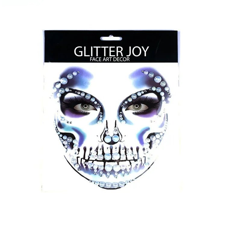 Gezichtsjuwelen Acryl Strass voor Halloween – Zelfklevende Edelsteentjes Gezicht Complete Set Party Make-up | Sulvida