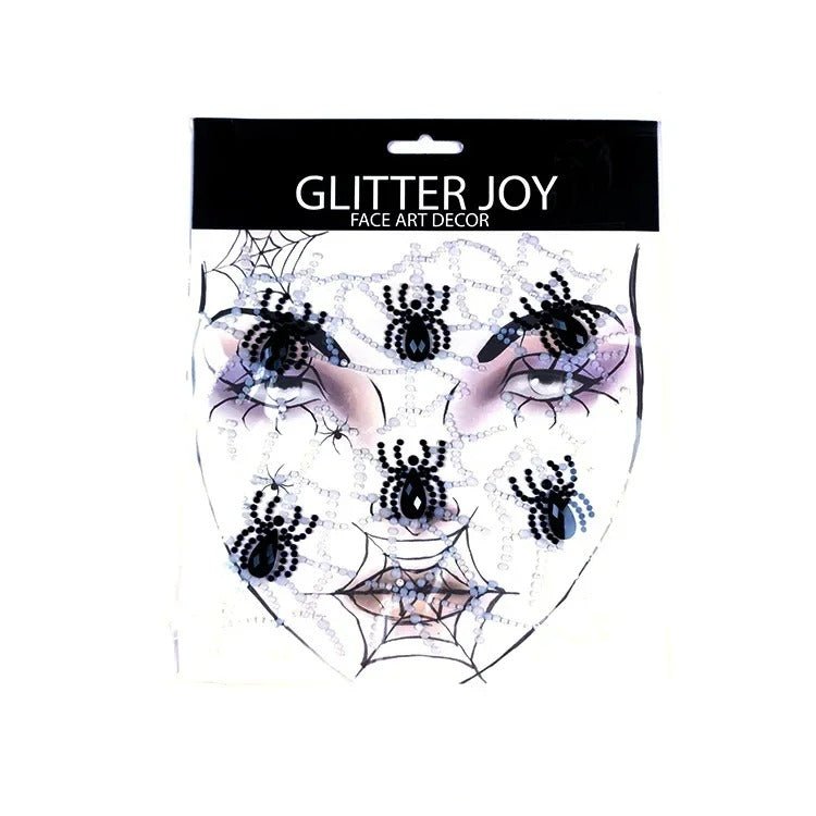 Gezichtsjuwelen Acryl Strass voor Halloween – Zelfklevende Edelsteentjes Gezicht Complete Set Party Make-up | Sulvida