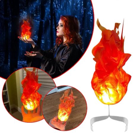 Zwevende LED Vuurbol Decoratie – Spookachtig Lichteffect voor Feestje Huis Halloween Party Sfeer Verlichting | Sulvida