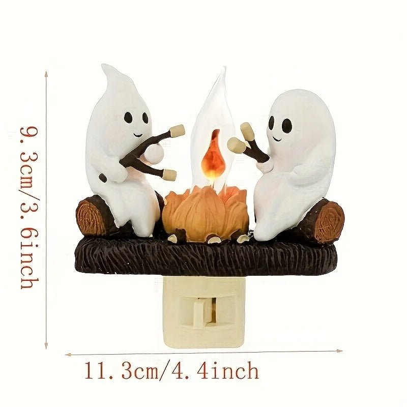 Spook Kampvuur Nachtlampje met Flikkerende Vlam - 120V Wandcontact Decoratieverlichting voor Gang Slaapkamer | Sulvida