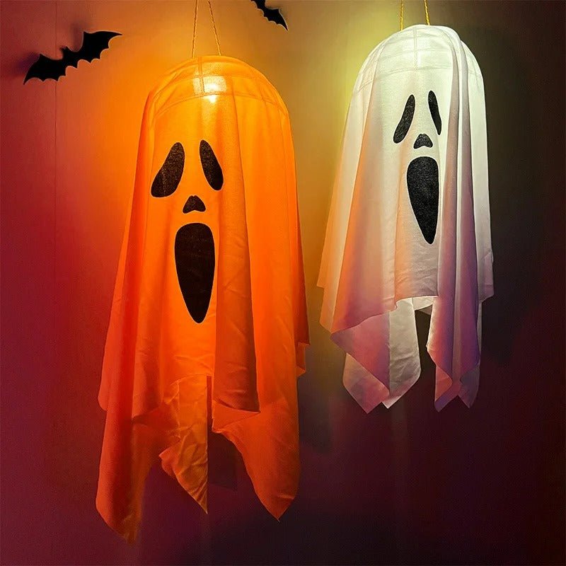 Spookwindzak met LED-verlichting - Hangend decoratiespook voor buiten en binnen - Halloween decoratie | Sulvida