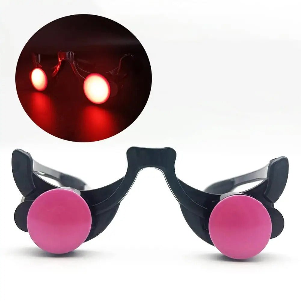 LED-feestbril met lichteffect voor Halloween themafeesten carnaval verkleedaccessoire glow-effect party | Sulvida