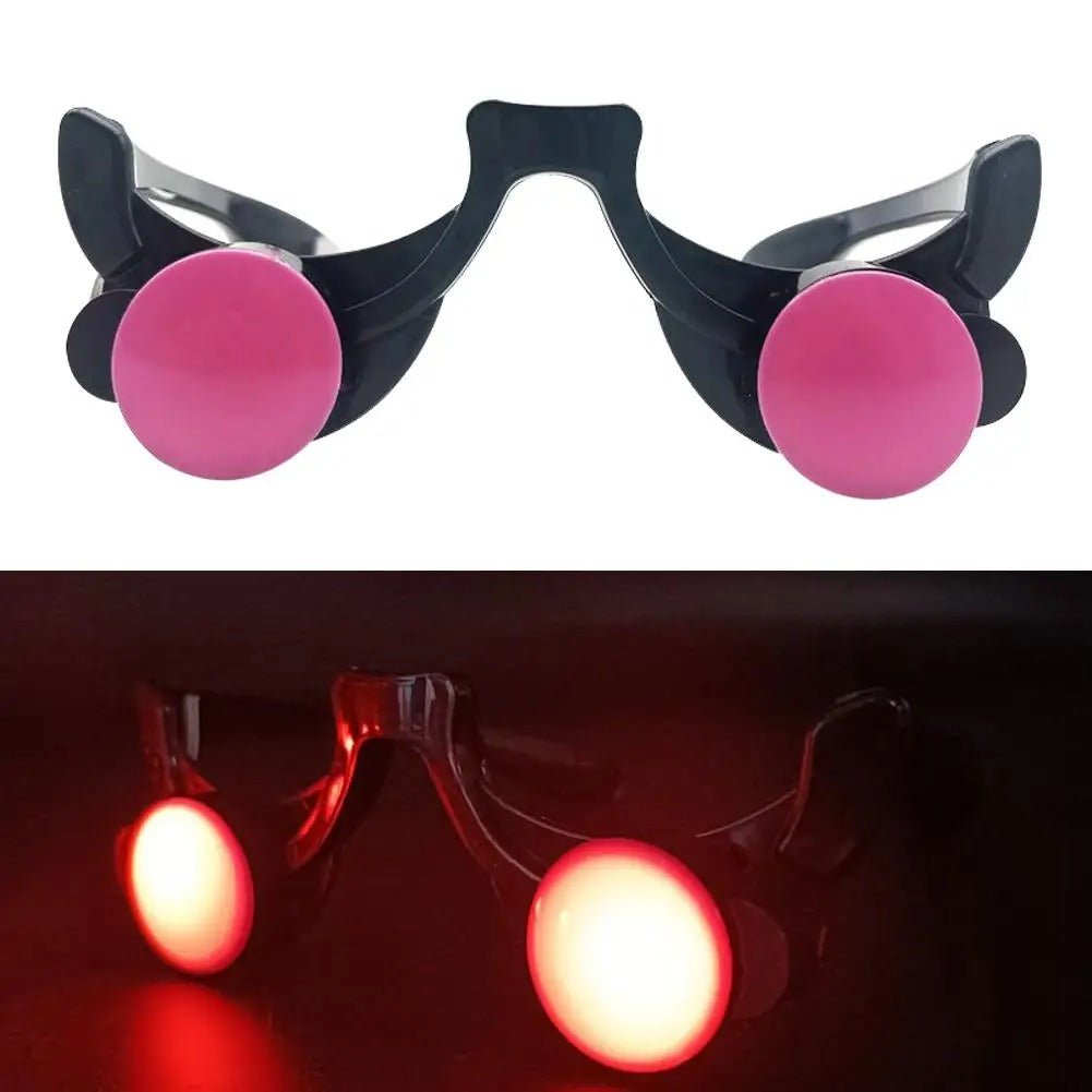 LED-feestbril met lichteffect voor Halloween themafeesten carnaval verkleedaccessoire glow-effect party | Sulvida