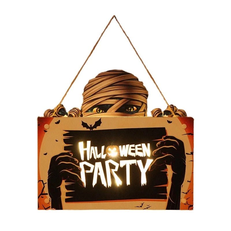 Houten Deurhanger met Halloween-motieven – Feestelijke Decoratie voor Buiten Binnen Deur Wanddecoratie | Sulvida