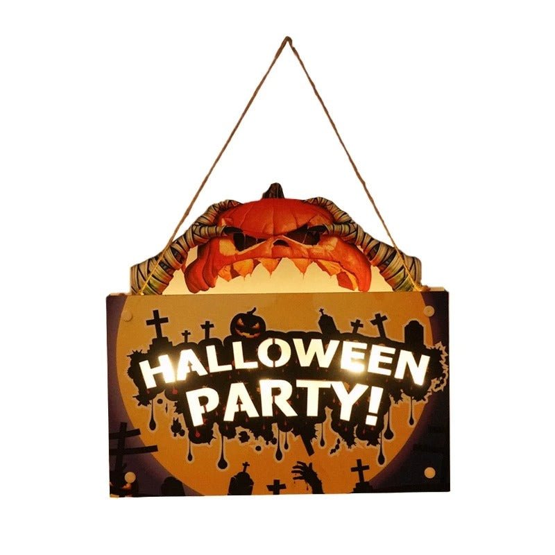 Houten Deurhanger met Halloween-motieven – Feestelijke Decoratie voor Buiten Binnen Deur Wanddecoratie | Sulvida