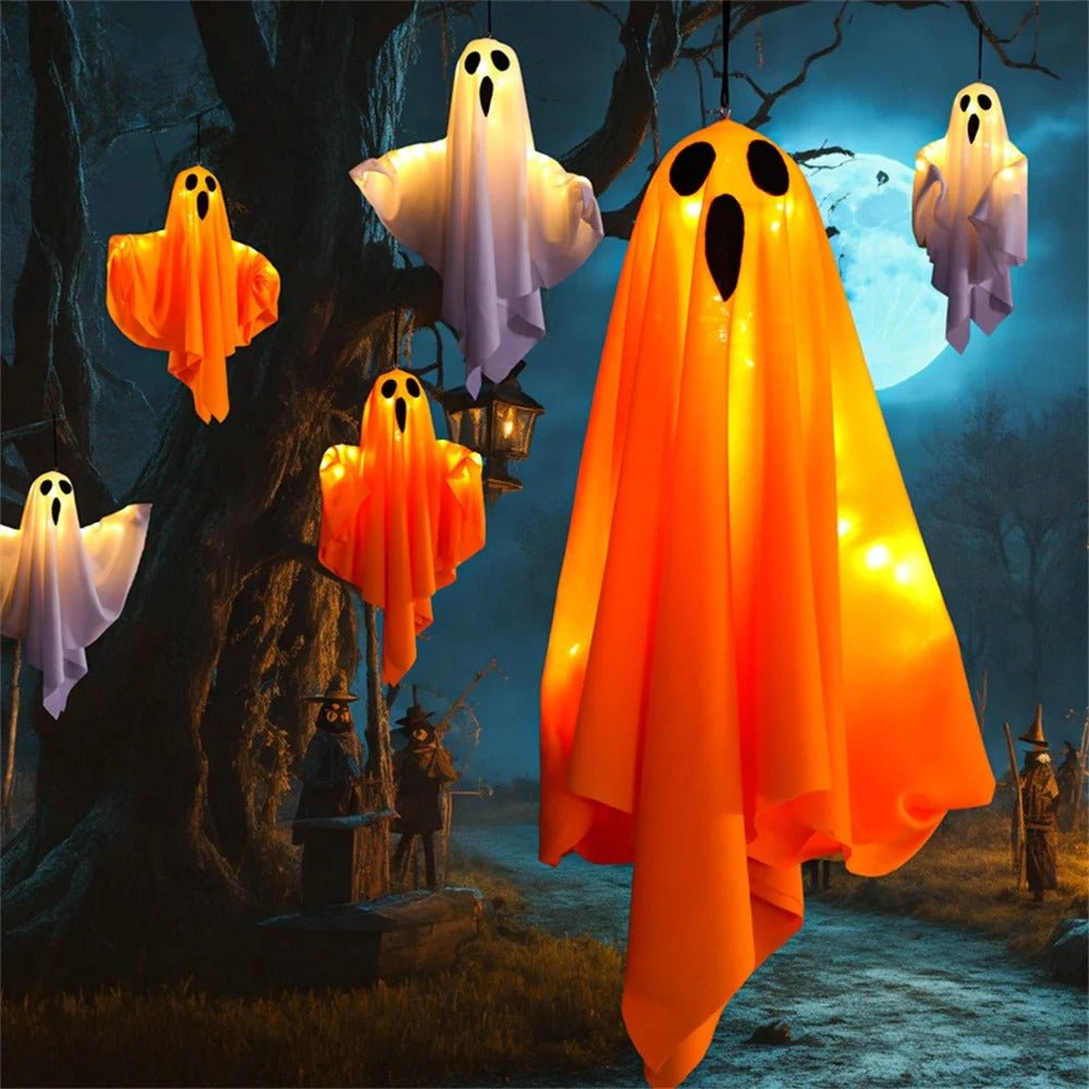 Zwevend Spookfiguur met LED Verlichting Binnen Decoratie Halloween Sfeerverlichting Ophangbaar Griezelig | Sulvida
