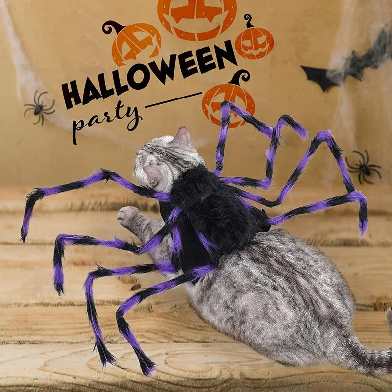 Spinnen Halloween Kostuum voor Huisdieren – Grappige Verkleedkleding voor Hond en Kat met Realistische Poten | Sulvida