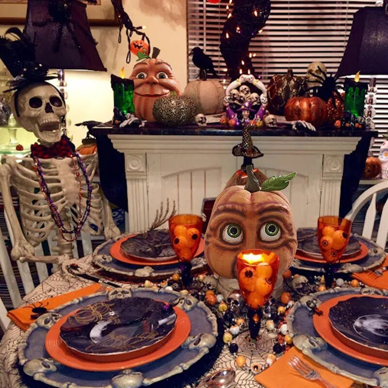 Decoratieve Pompoenfiguur Buitendecoratie Hars Tuindecoratie Grappig Halloween Decoratie Feestartikelen | Sulvida